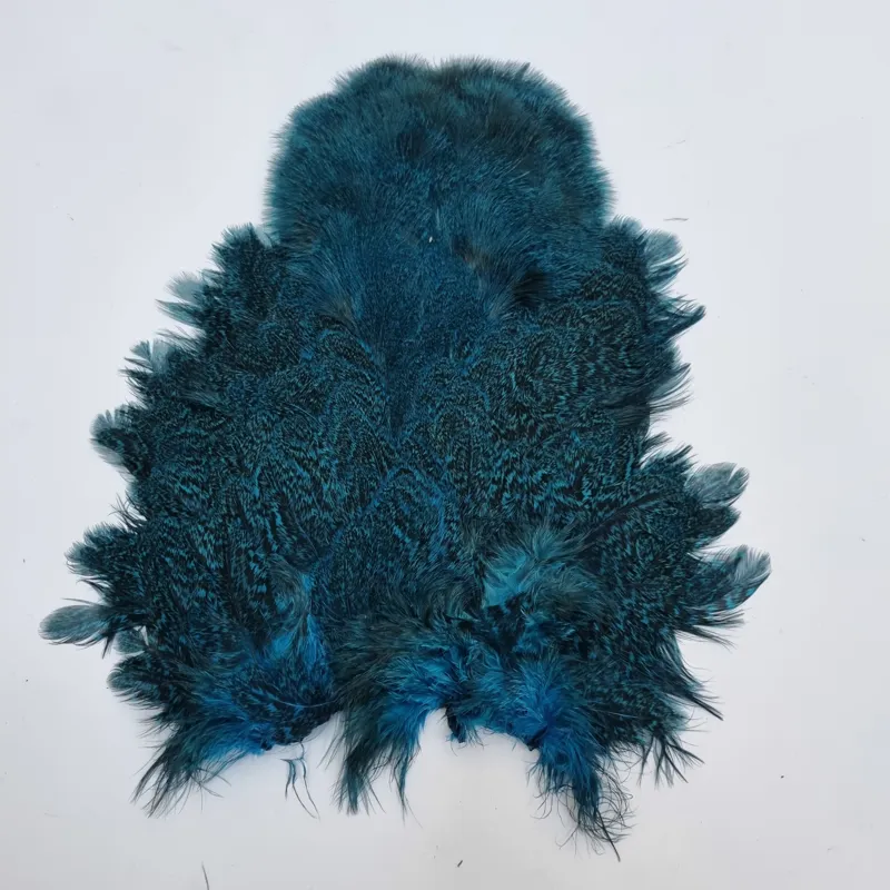 Whiting Coq de Leon Hen Soft Hackle with Chickabou in Speckled Kingfisher Blue-6